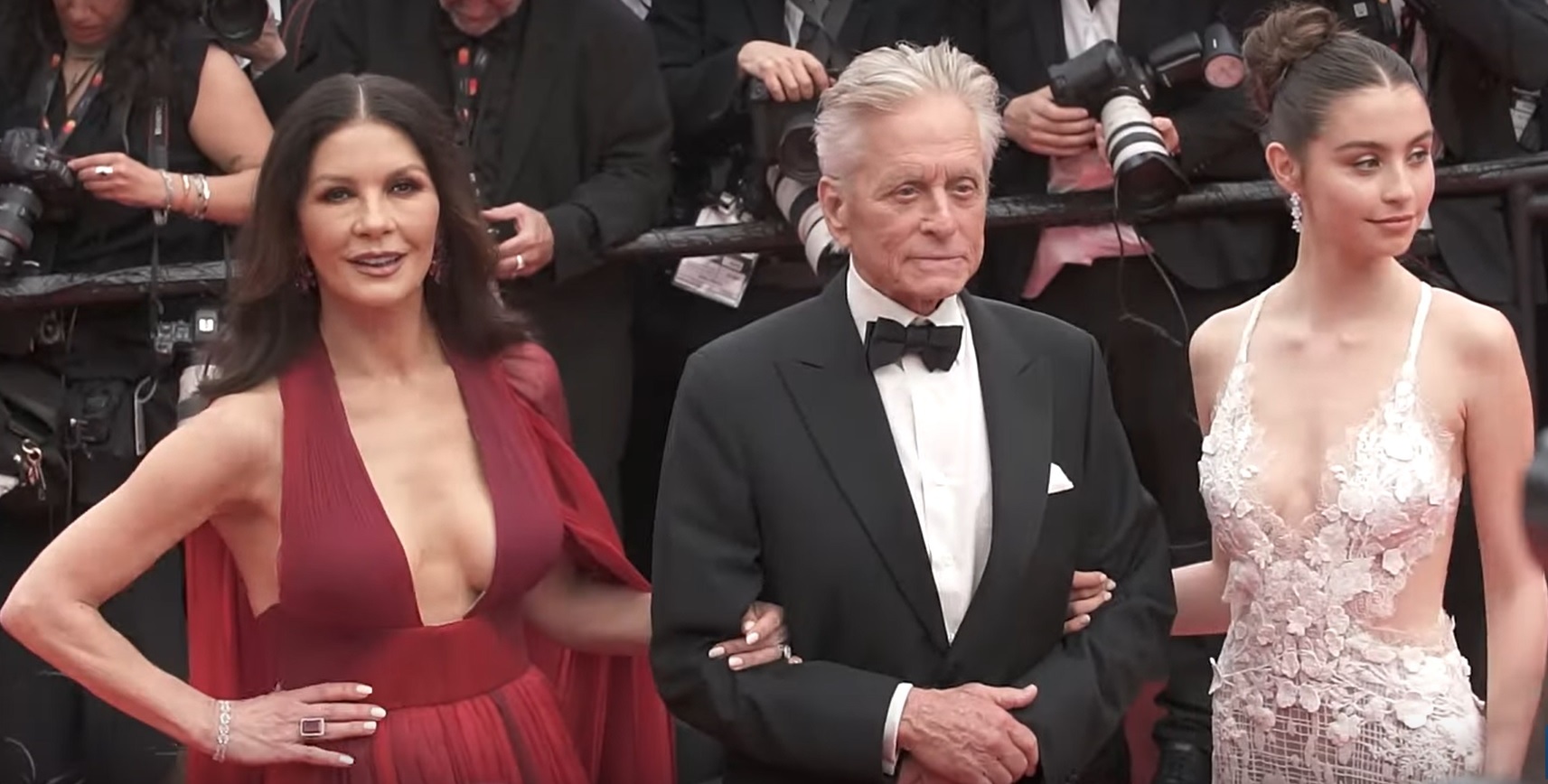 Catherine Zeta-Jones, Michael Douglas and daughter Carys at the Cannes Film Festival in May 2023.